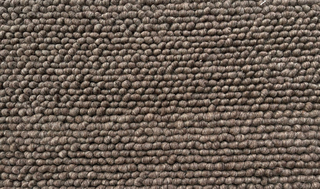 Pebbles Brown Hand Woven Wool and Cotton Blend Rug