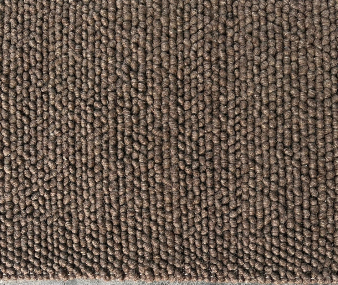 Pebbles Brown Hand Woven Wool and Cotton Blend Rug