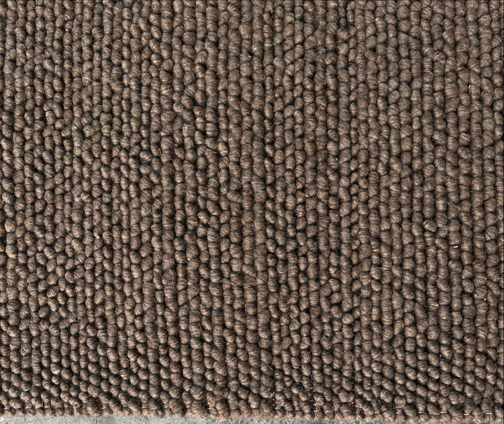 Pebbles Brown Hand Woven Wool and Cotton Blend Rug