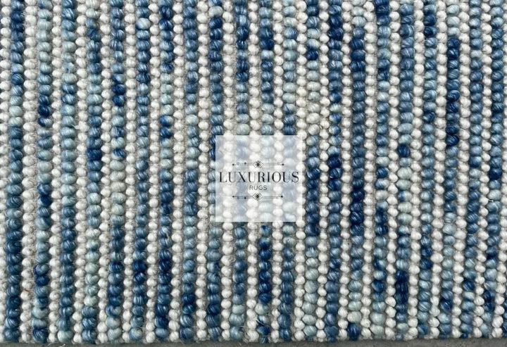 Pebbles Cherry Blue Horizon Hand Woven Wool Rug