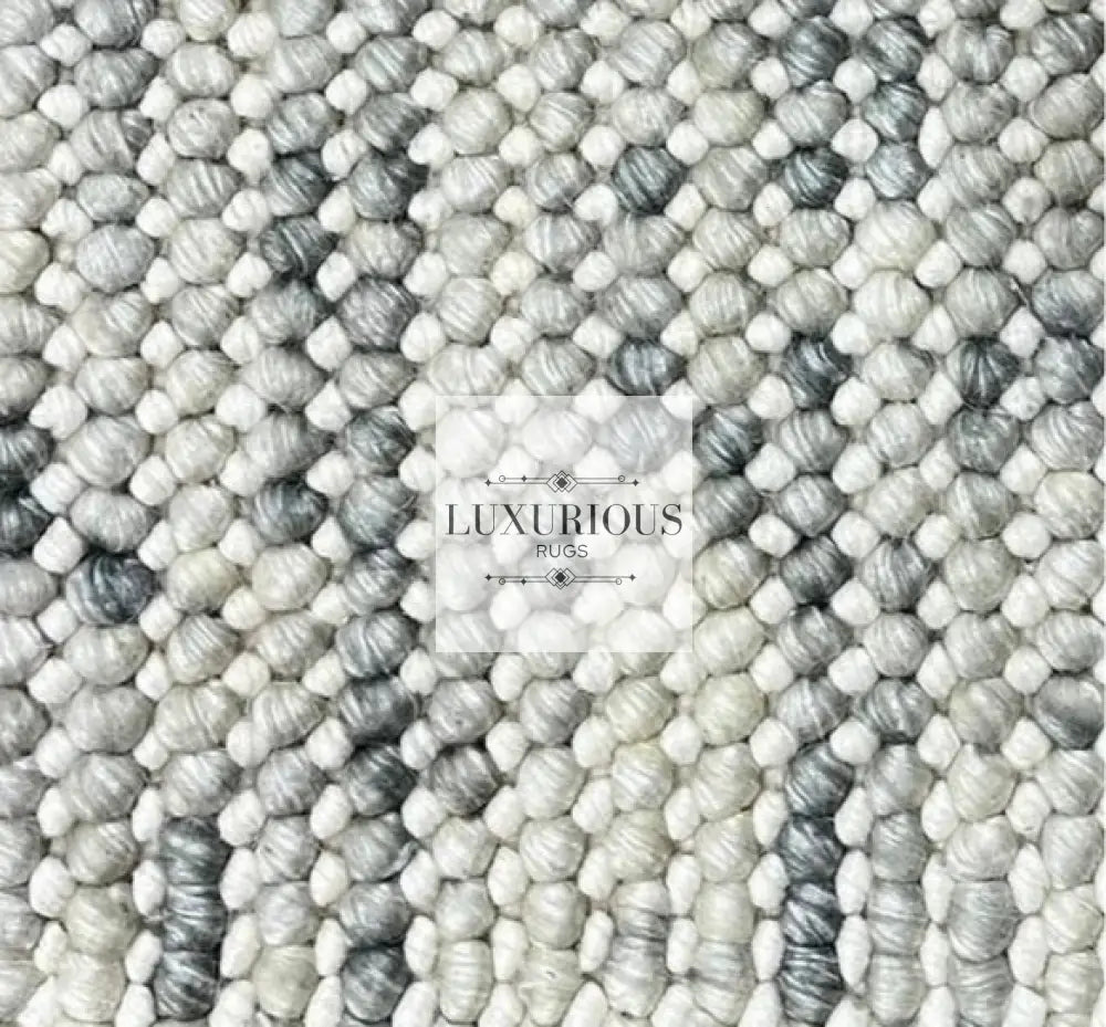 Pebbles Cherry Frosted Stone Hand Woven Wool Rug