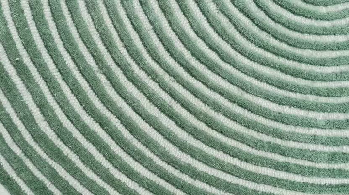 ARIA Viper Modern Rug 100% Wool Soft Fern Green Hand Tufted Rug